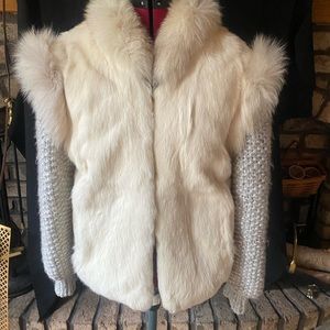 Niki Rabbit and foxtail real fur jacket